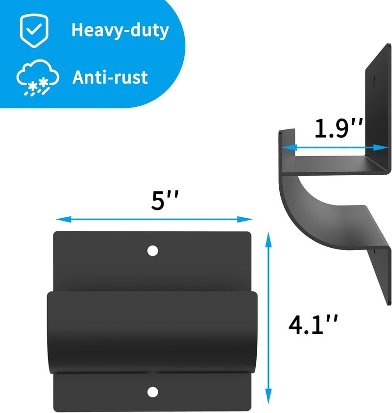 Lusheer Ladder Hooks for Garage Wall,Ladder Hanger for Garage Wall,Wall Mount Wheelbarrow Hanger, Patio Furniture, Chair & Ladder - Ladder Holder Wall Mount (2 Pack) - Image 2